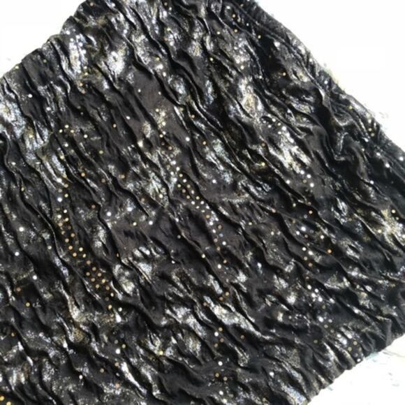 Taboo Black Glittery Shiny Goth Strapless Cocktail Dress - Picture 7 of 8